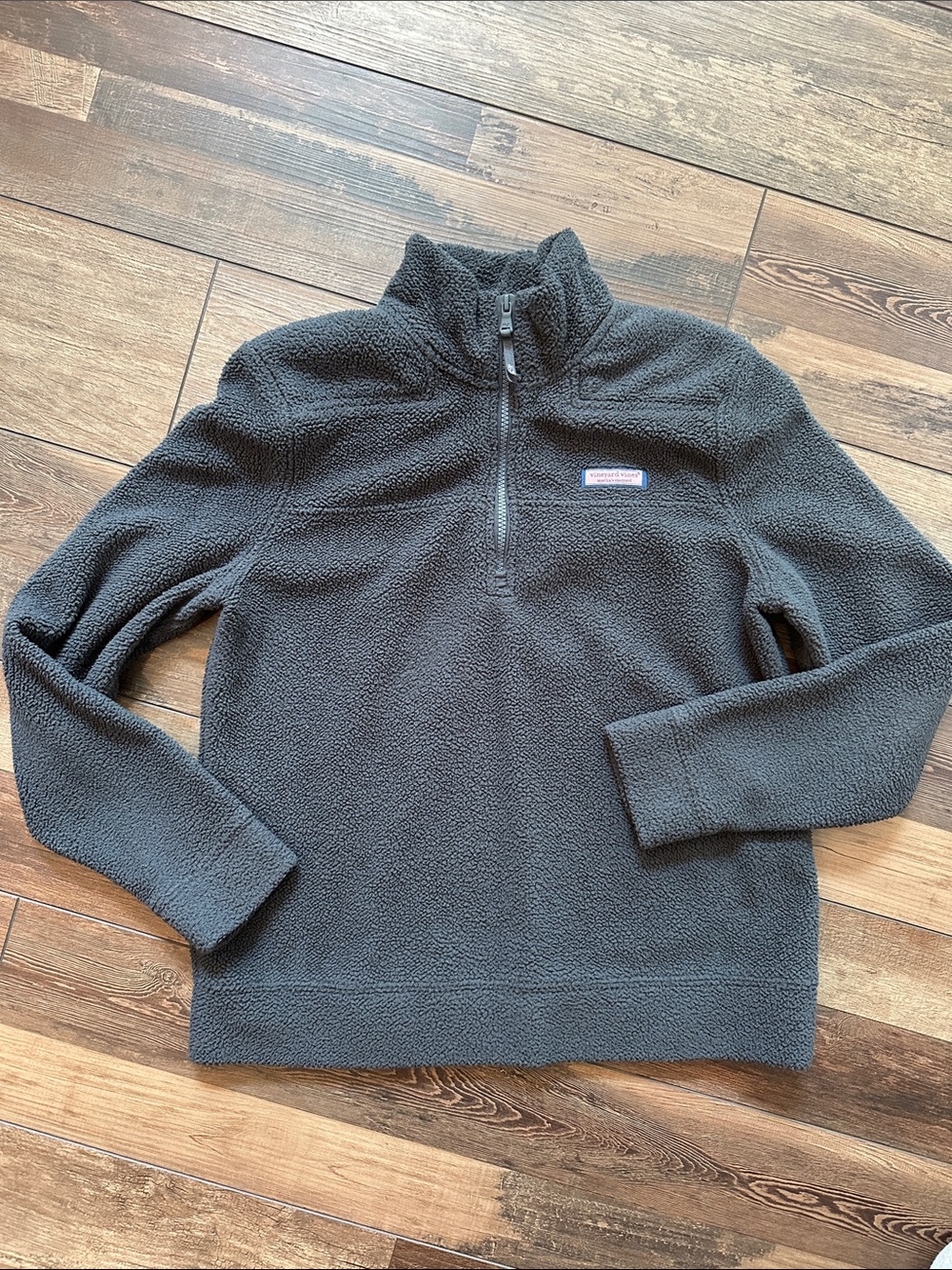 Vineyard Vines Charcoal Gray Sherpa Half-Zip Pullover